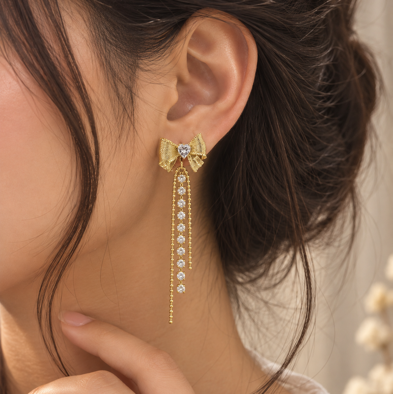 Bow Drop Earrings
