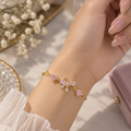 Pink Flower Bracelet