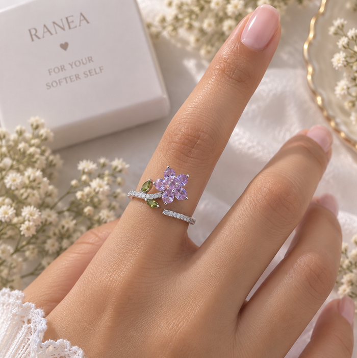 Purple Flower Ring