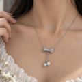 Pearl Bow Necklace